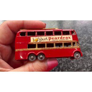 Vtg Matchbox London Red Trolley Bus LESNEY England Drink Peardrax Sweet